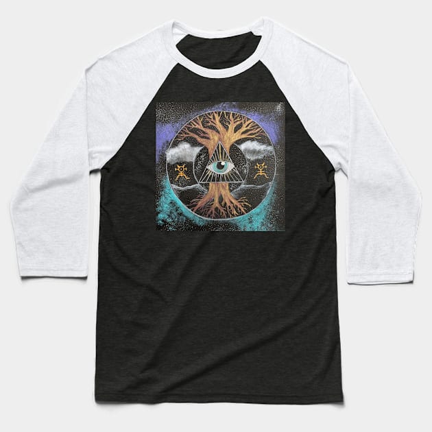 Tree of life (Yggdrasil) Baseball T-Shirt by Halima